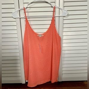 LOFT orange polka dot cami top